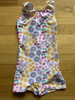 Destira Girls Gymnastics Unitard Size CS Child Small Daisy Smile